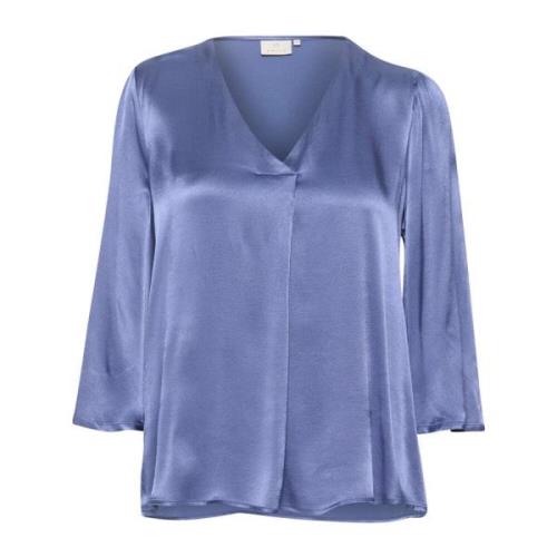 Elegant Blue Indigo Bluse