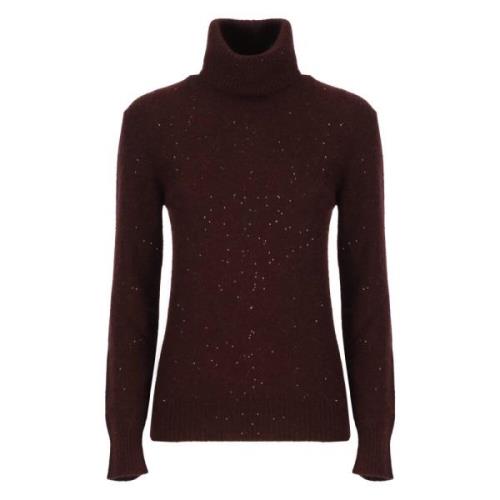 Bordeaux Sweater med Pailletter