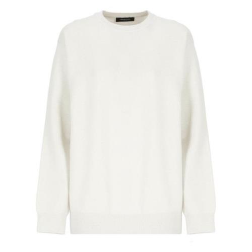 Ivory Uldblanding Crew Neck Sweater