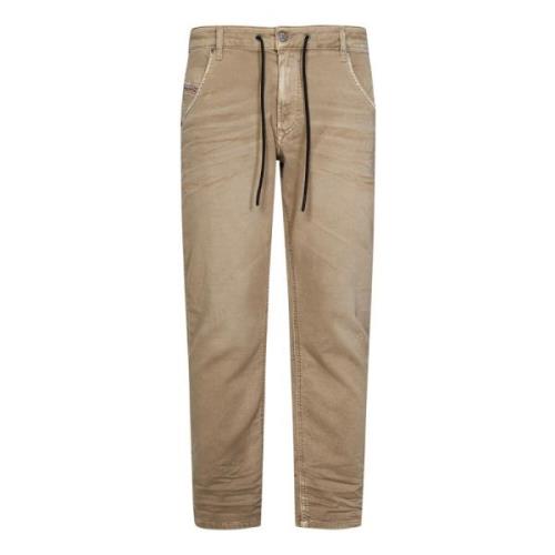 Beige Tapered JoggJeans til Mænd