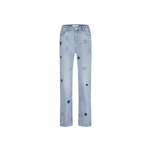 Broderet Stjerne Straight Jeans