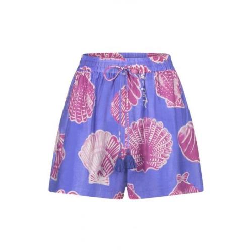 Blå Print Kvinders Boy Shorts