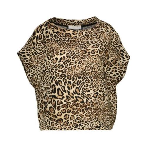 Leopard Print Top til Kvinder