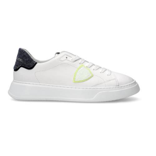 Temple Tennis Sneakers, Hvid Blå