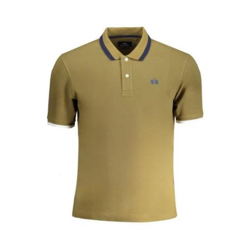 Grøn Bomuld Polo Shirt Slim Fit