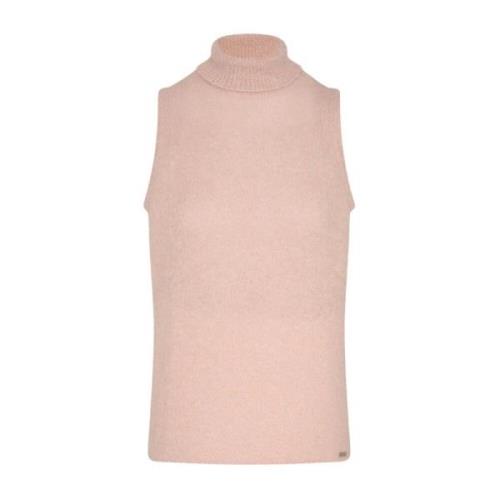 Alpaca High-Neck Sleeveless Jumper