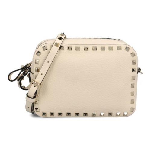 Studded Leather Bag White