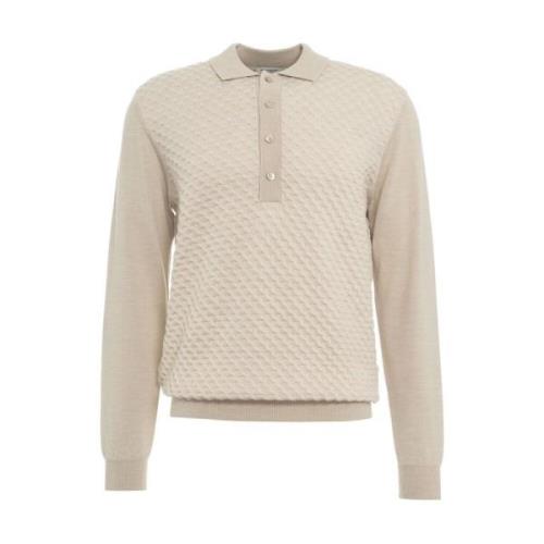 Strikket Polo Krave Uld Pullover