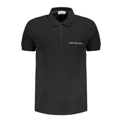 Sort Polo T-shirt med Korte Ærmer