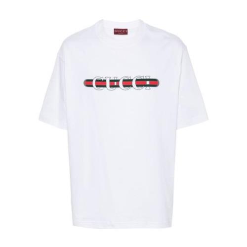 Hvid Logo Print T-shirts Polos