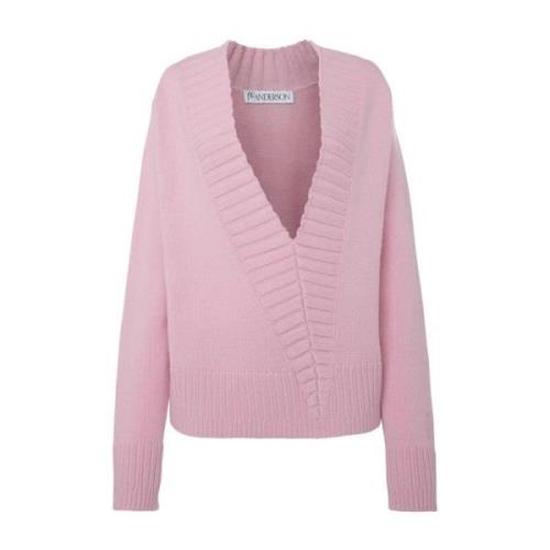 Kashmirblanding V-hals Sweater