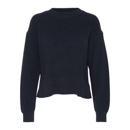 Ribstrik Sweater Dark Navy