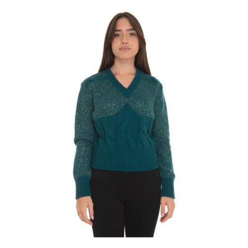 Paillet V-hals Pullover