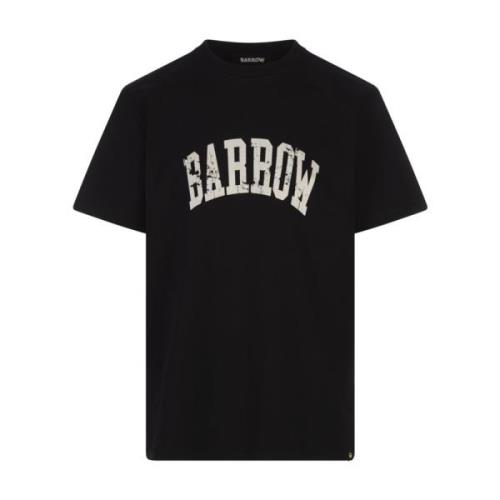 Sort Crew Neck T-shirt med Logo