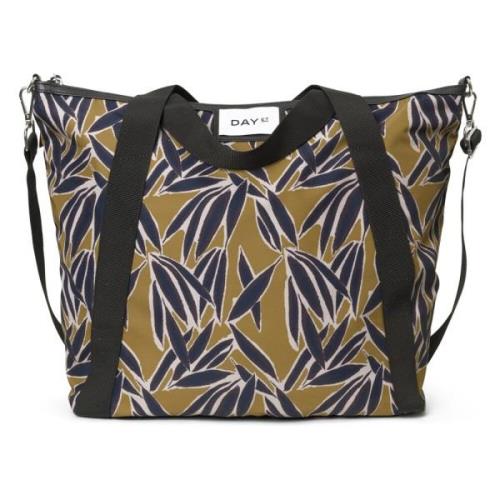 Printet Crossbody Taske med Laptop Rum