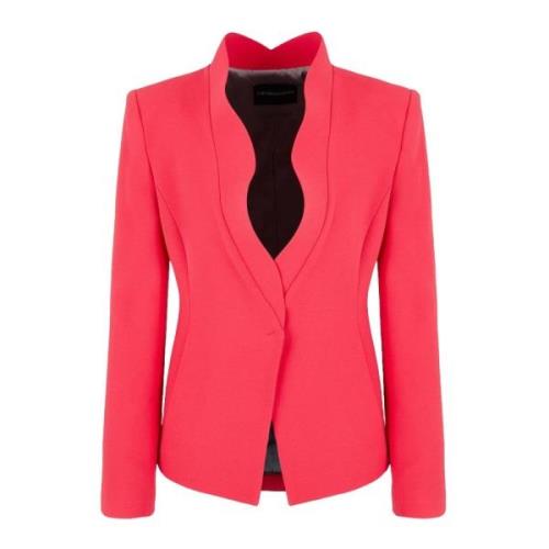 Cady Crepe Blazer med Formede Revers