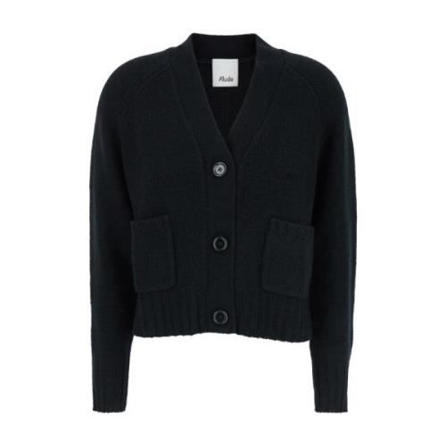 Sort Uld Cashmere Cardigan Sweaters