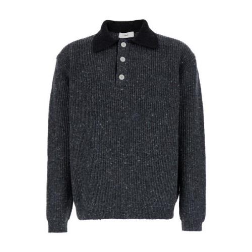 Rugby Wool Mix Sweater i Grå