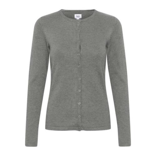 MilaSZ R-Neck Cardigan Mist Grey