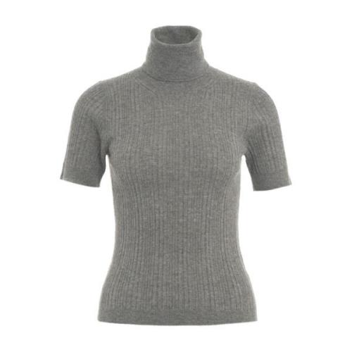 Ribstrikket Turtleneck Top