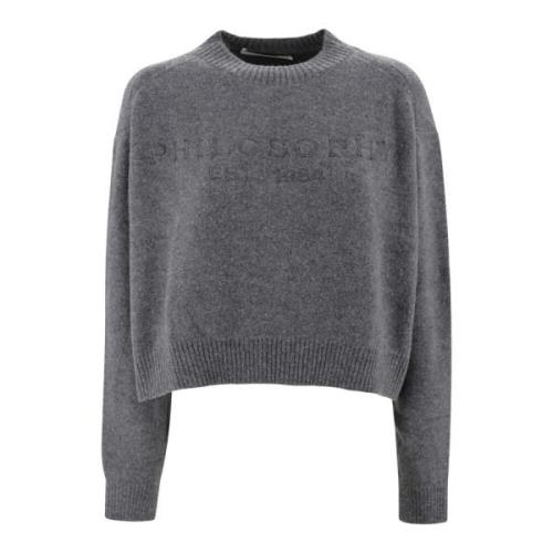 Strikket Logo Sweater Grå