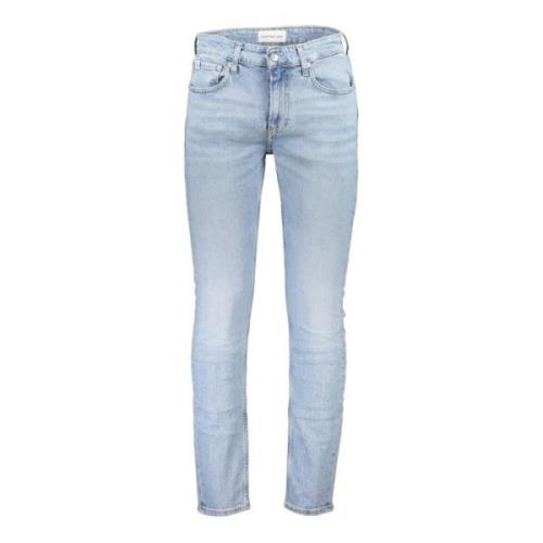 Slim Taper Jeans Blå Vasket