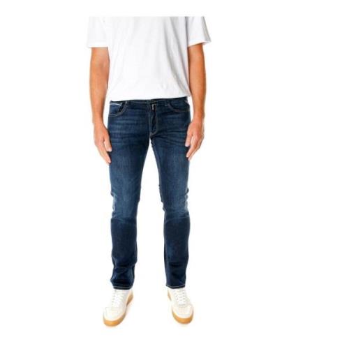 Mørk Indigo Straight Fit Jeans