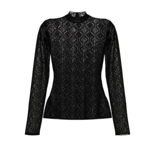 Sort Mesh Moon Diamant Sweater