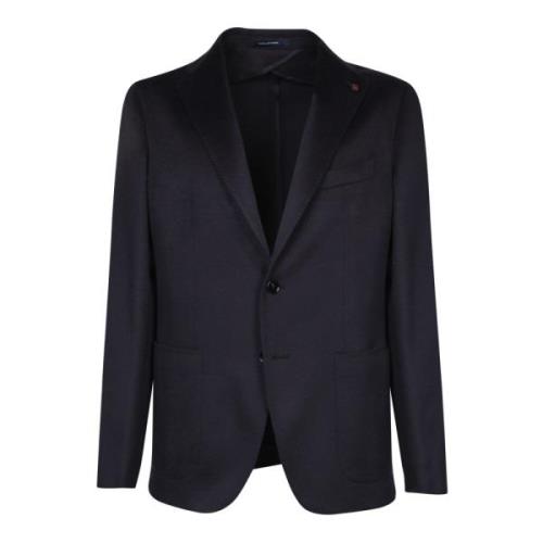 Blå Cashmere Blazer Elegant Stil