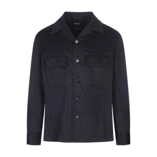 Blå Alba Cashmere Overshirt