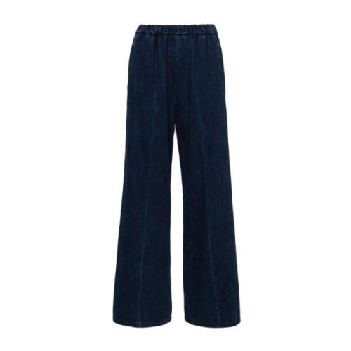 Blå Denim Wide Leg Jeans