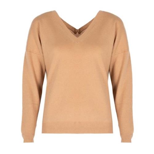 Elegant V-Neck Sweater med Krystaller