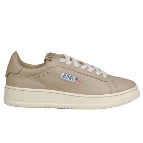 Beige Gedelæder Vintage Sneaker