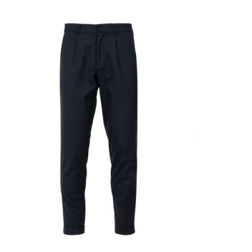 Blå Uldbukser Tapered Fit