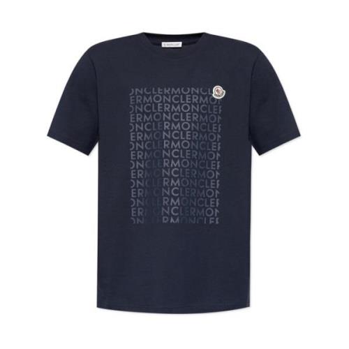 Navy Crew Neck T-shirt med Logo