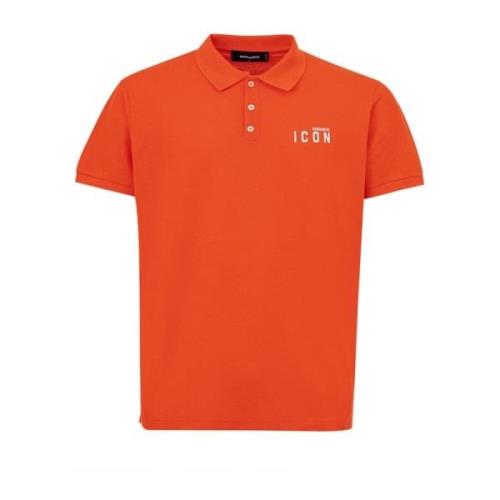 Orange Bomuld Polo Skjorte