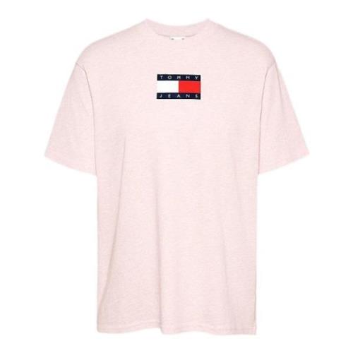 Pink Streetwear T-shirt med Branding