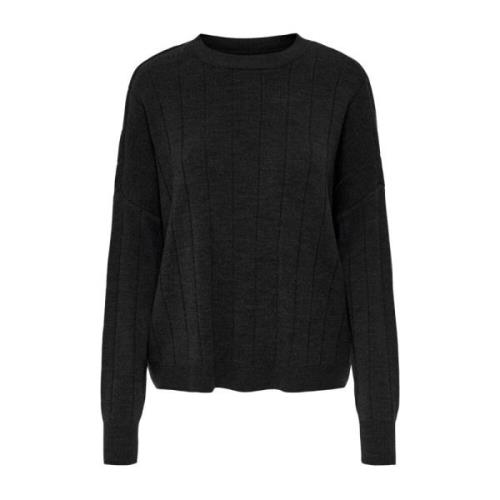 Langærmet rund hals sweater til kvinder