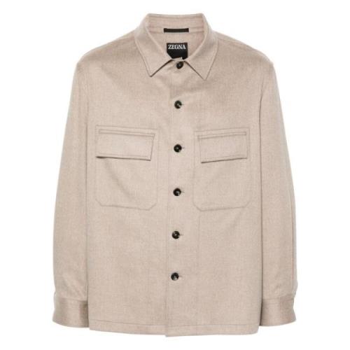 Cashmere Overshirt med knaplukning