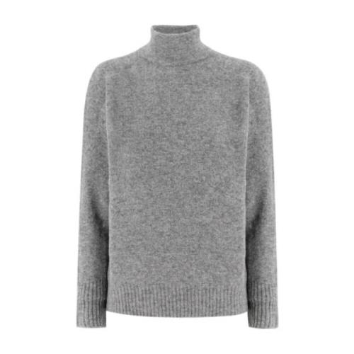 Blød Turtleneck Pullover Ribbed Hem