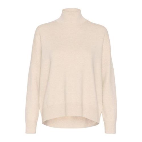 Stribet Turtleneck Pullover Sweater