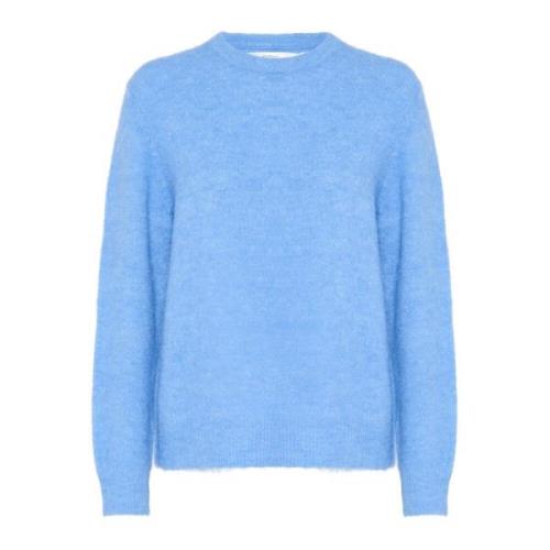 Blå Strik Pullover Harrietiw Stil