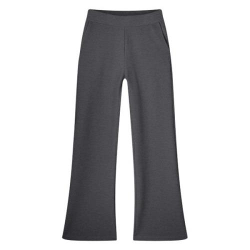 Wide Leg Waffle Pants Dark Grey