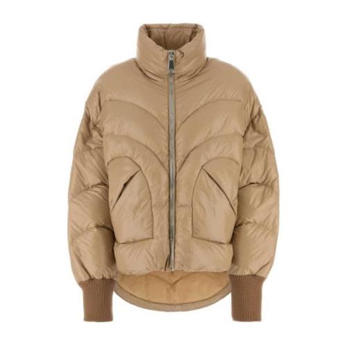 Stilfuld Beige Dunjakke