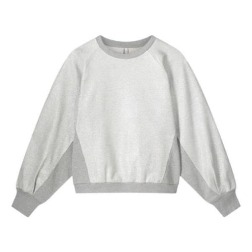 Coated Sweat Loose Fit Sweater Grå