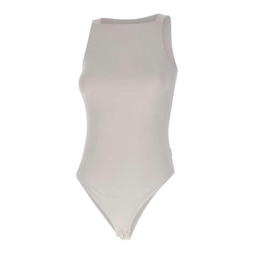 Hvid Jersey Bodysuit Ærmeløs Regular Fit