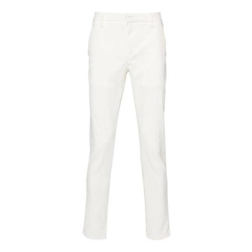 Hvide Slim Fit Corduroy Bukser