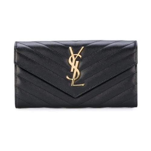 Metal YSL Snap Wallet Sort