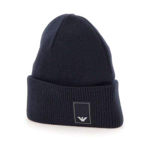 Midnight Blue Uld Kashmir Beanie Hat