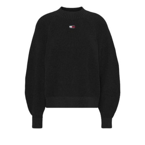 Badge Mockneck Sweater - Sort